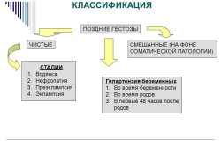Классификация поздних гестозов